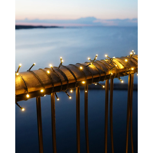 Sirius Easy-Line ljusslinga utomhus, 200 varmvita ljus, 19,9 meter