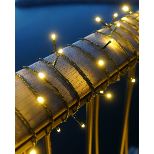 Sirius Easy-Line ljusslinga utomhus, 80 varmvita ljus, 7,9 meter