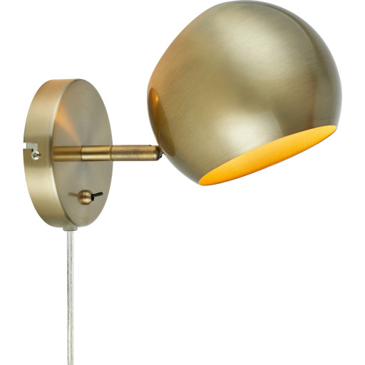 Markslöjd Edgar væglampe, antik messing billede