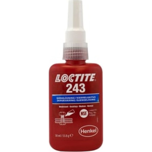 Loctite skruesikring 243 50ml - Loctite 243 blå 50 ml