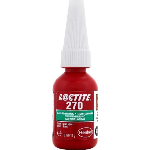 Loctite 270 gevindsikring, høj styrke, 10 ml