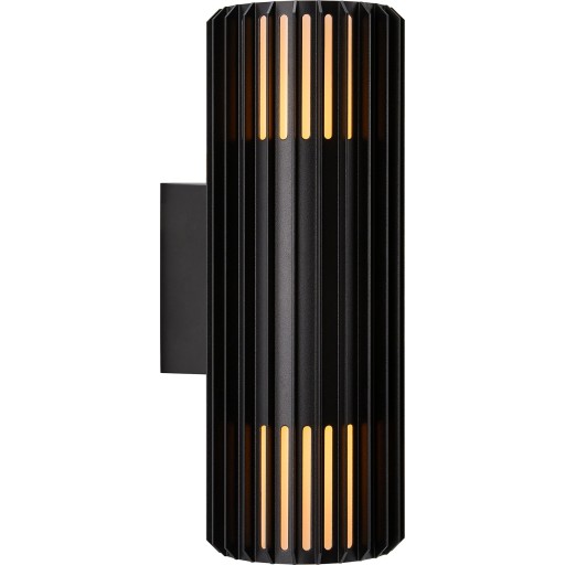 Nordlux Aludra Double vägglampa utomhus, svart