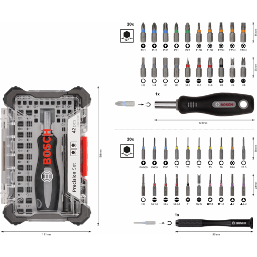 Bosch Bitset Precision 42 Delar