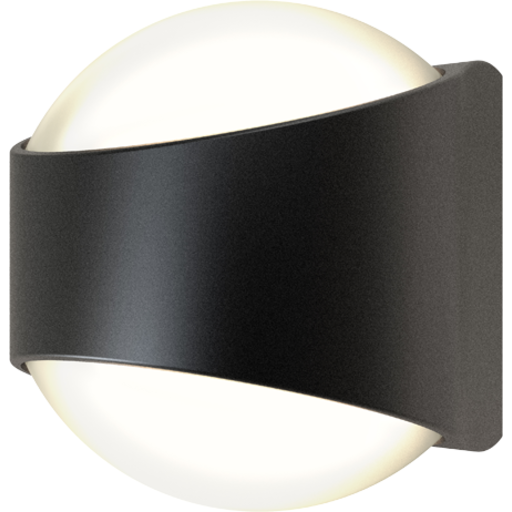 Ansell Lighting Misano Round udendørs væglampe, 3000K, sort