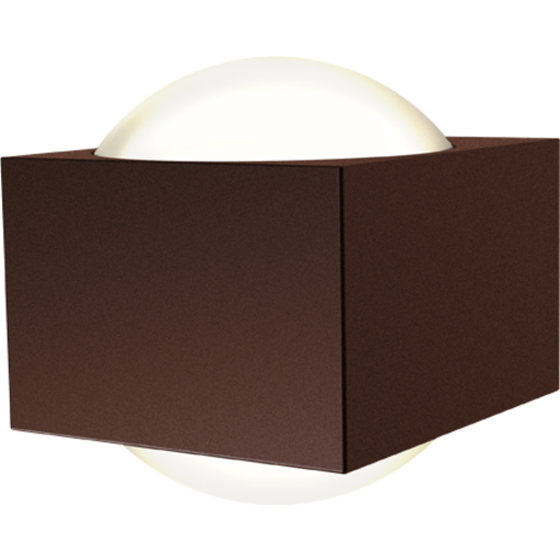 Ansell Lighting Misano Square udendørs væglampe, 3000K, rust