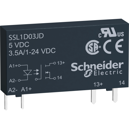 Billede af SSR SLIM RELÆ 24VDC 1F 3,5A