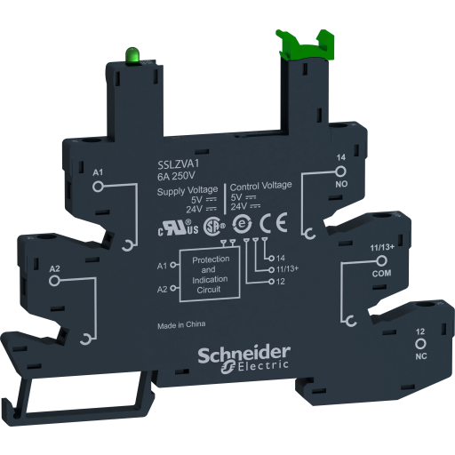 Billede af SSR SLIM SOKKEL FJEDER 5-24VDC