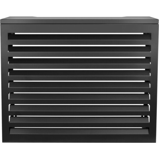 Varmepumpeskjuler, aluminium, sort billede