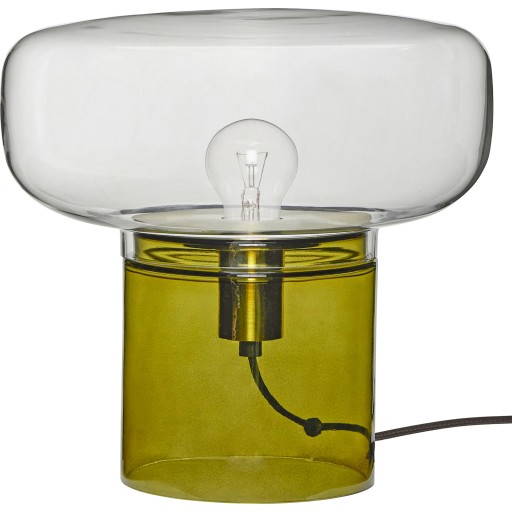 Hübsch - Crave Bordlampe Clear/Dark Green