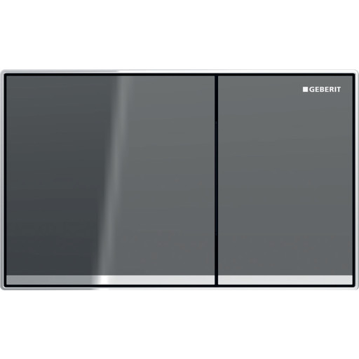 Geberit Sigma 60 Square betjeningsplade, gråt glas
