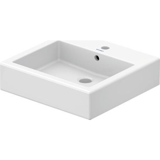 Duravit Vero vask 50cm W m. 1 hh og slebet underkant m.Wondergliss