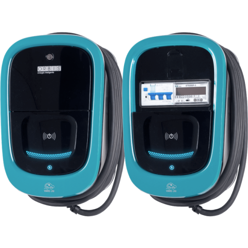 Orbis Viaris UNI+ ladeboks, Type 2, Din-skinne, 22 kW, WiFi billede
