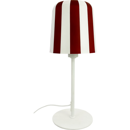 Dyberg Larsen - Gry Bordlampe Mørk Rød/Hvid