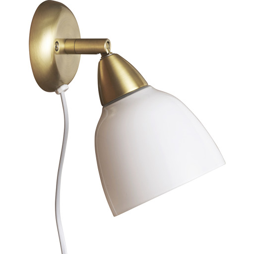 Superliving Urban vägglampa, kort, mässing