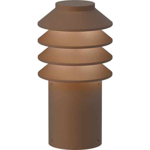 Louis Poulsen Bysted Garden trädgårdslampa, bas, corten, låg
