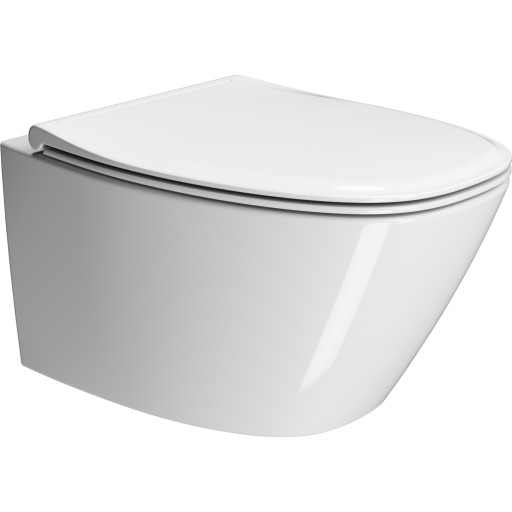 GSI Modo+ vägghängd toalett, utan spolkant, antibakteriell, vit