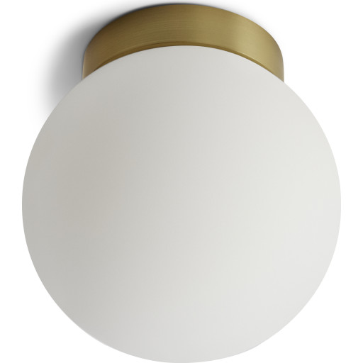 ANTIDARK - Palla C135 LED-loftlampe, IP44, messing/opal