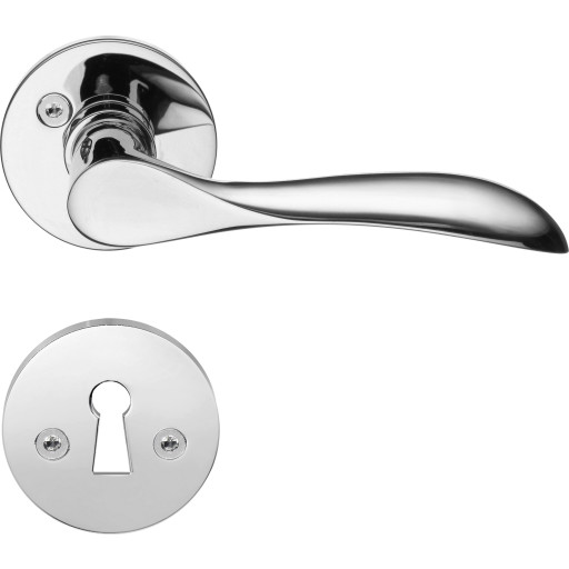 Beslagsboden Basic Classic dørhåndtag, poleret krom