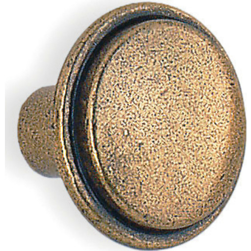 Beslagsboden knop, antik messing