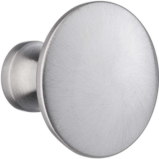 Beslagsboden knop, børstet krom