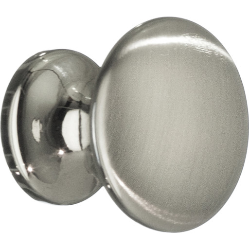 Beslagsboden knop, børstet nikkel