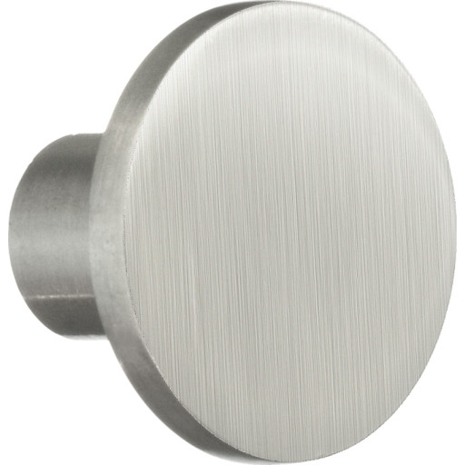 Beslagsboden knop, børstet krom