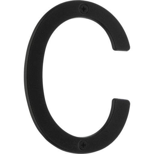 Beslagsboden Villa husbogstav, C, sort