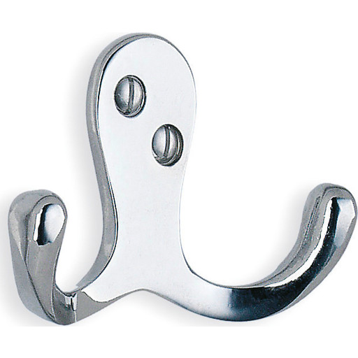 Beslagsboden håndklædekrog, poleret krom