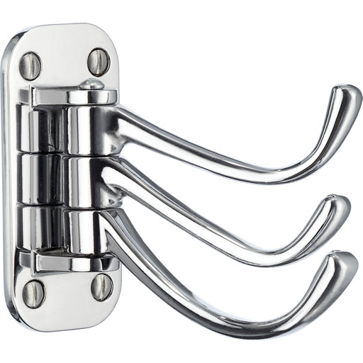 Beslagsboden håndklædekrog, poleret krom