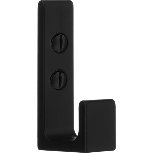 Beslagsboden håndklædekrog, mat sort