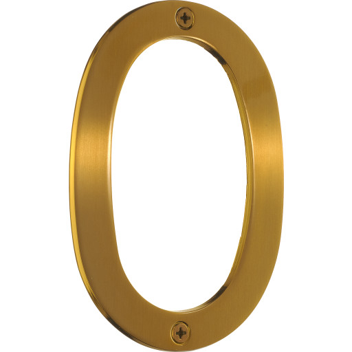 Beslagsboden Villa husnummer, 0, børstet messing