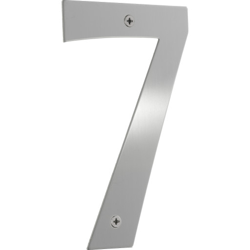 Beslagsboden husnummer 7, børstet stål