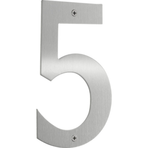 Beslagsboden husnummer 5, børstet stål