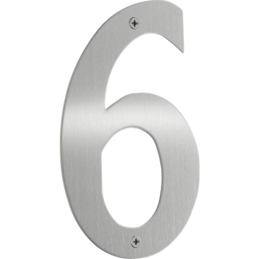 Beslagsboden husnummer 6, børstet stål