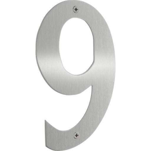 Beslagsboden husnummer 9, børstet stål