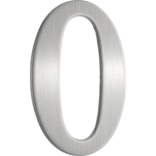 Beslagsboden rustfri postkassenummer, 0, børstet stål