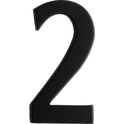 Beslagsboden rustfri postkassenummer, 2, sort