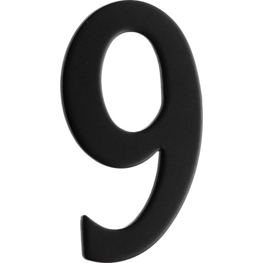Beslagsboden rustfri postkassenummer, 9, sort