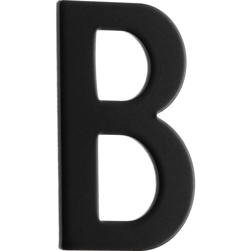 Beslagsboden rustfri postkassebogstav, B, sort