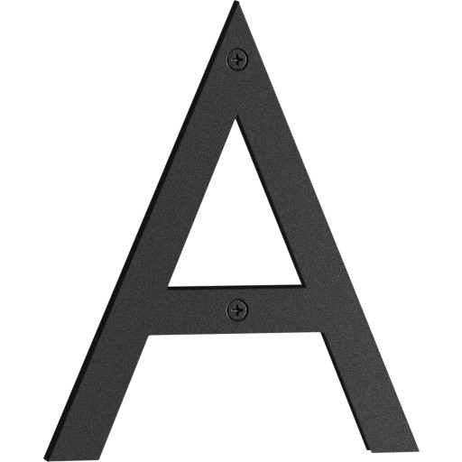 Beslagsboden Nordic husbogstav, A, mat sort