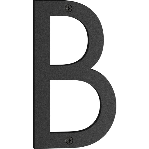 Beslagsboden Nordic husbogstav, B, mat sort