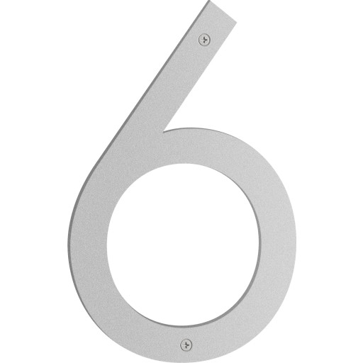 Beslagsboden Nordic husnummer, 6, mat grå