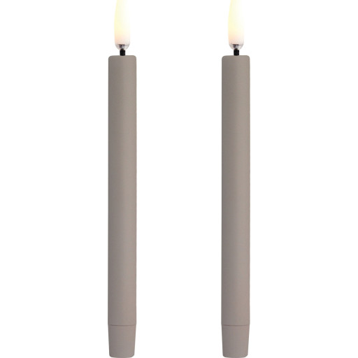 12 stk Uyuni LED kronelys, batteri, beige