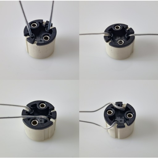 Fatning GU10 til påskruning, med 25cm ledning