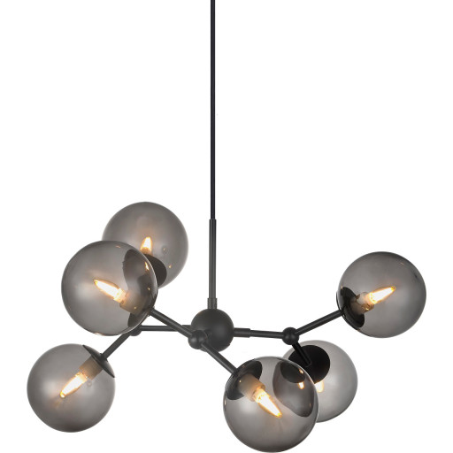 Halo Design Atom Large pendellampa, rökfärgad