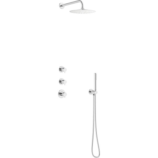 Damixa Silhouet XS1 brusesæt, vandbesparende, krom