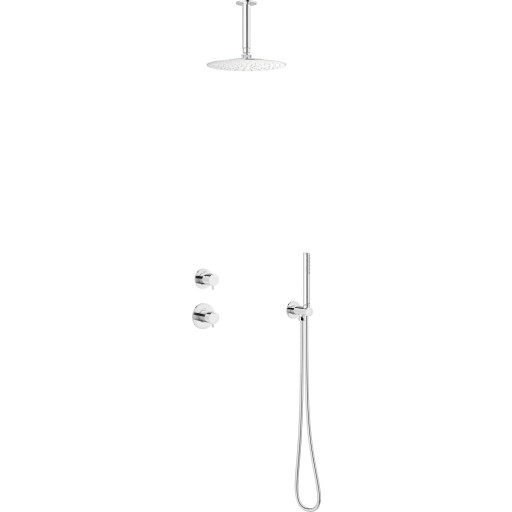 Damixa Silhouet DS2 brusesæt, vandbesparende, krom