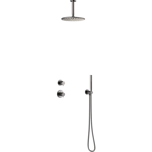 Damixa Silhouet DS2 brusesæt, vandbesparende, sort krom