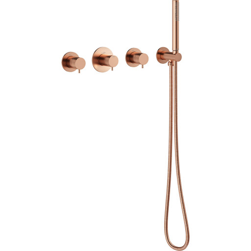 Damixa Silhouet BS1 kararmatur med brusesæt, børstet kobber PVD