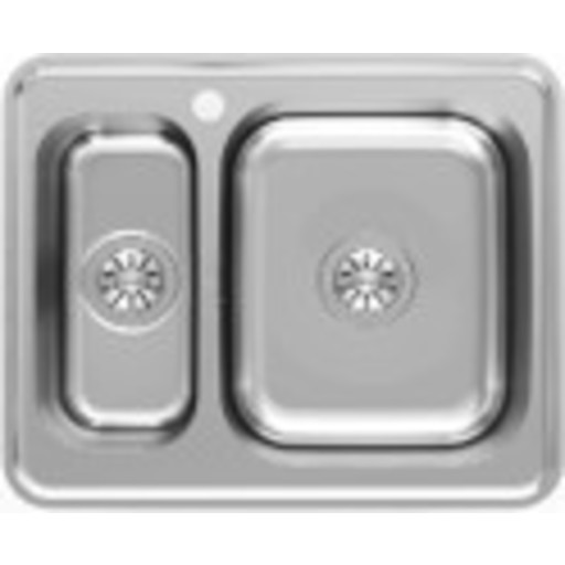 Intra Nivis NIV62SHRF køkkenvask, 62x51,5 cm, rustfrit stål